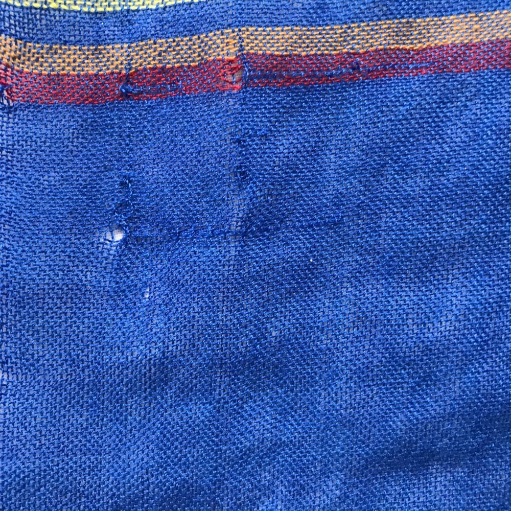 Lightweight Striped Embroidered Rectangular Scarf - Picture 4 of 7